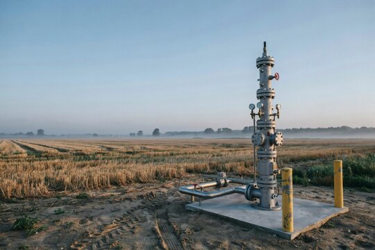 Carbon dioxide injection wellhead in a field