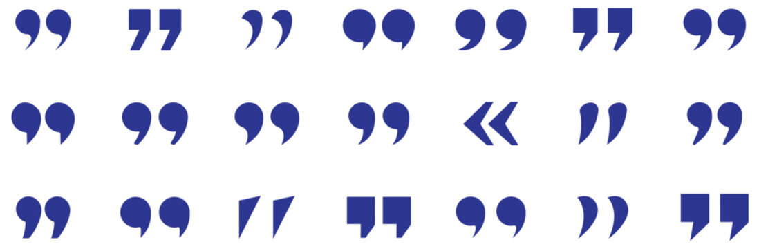 Quote Mark Speech Icons. punctuation marks for dialogue. typography speech text and communication design. Speech mark and inverted commas sign