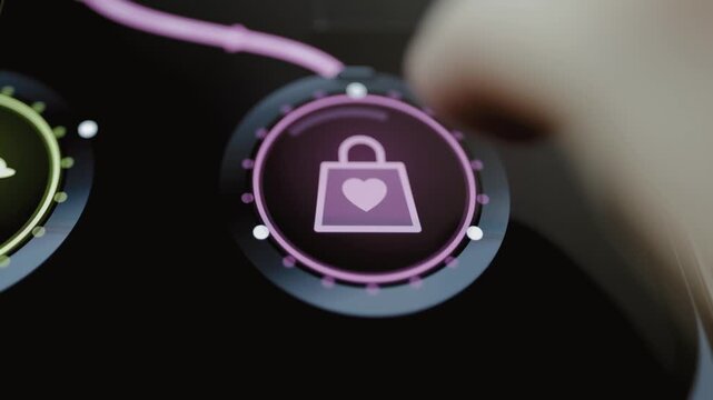 Shopping bag icon marks customer order module