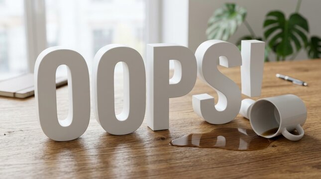 Oops Mistake Error Failure Problem Solving and Business Recovery