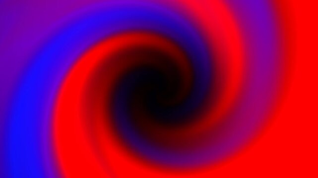 Abstract Swirling Red and Blue Spiral Vortex Tunnel with Black Center Looping Animation Background