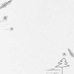 Obraz premium White Christmas social media post background with design space