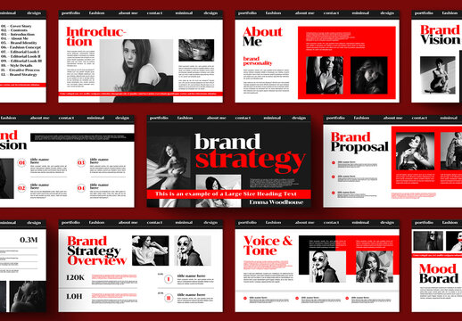 Modern Fashion Brand Strategy  Presentation Magazine Editorial Layout