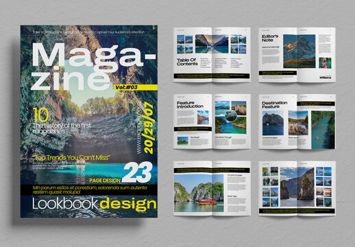 Travel Editorial Magazine Template Design