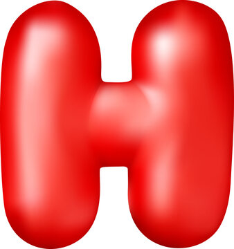 Glossy red 3D balloon number zero