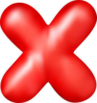 Glossy red 3D balloon number eight