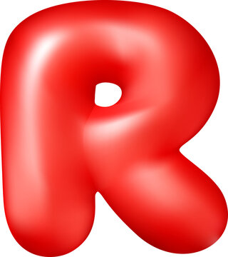 Glossy red 3D balloon number three