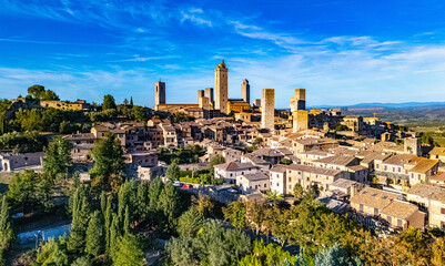 Fototapeta premium Aerial view of San Gimignano, Tuscany, Italy