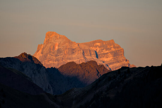 Monte Pelmo illuminato al tramonto, Dolomiti