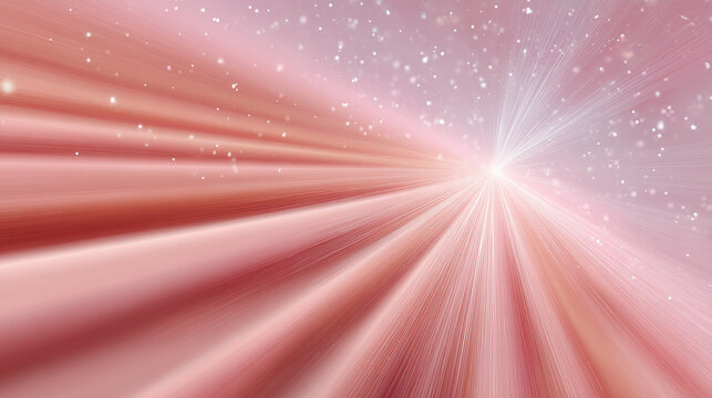 Soft pink light rays and sparkles radiating from a bright center