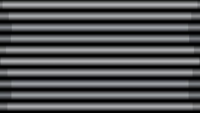 Parallel horizontal gray cylindrical bars with soft gradient shading across each surface