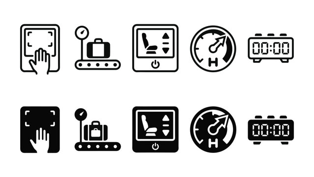 Hyperloop Passenger Line and Solid Icon Pack For Travel Design | transport, travel, mobility and transit - Clean Modern and Editable Vector Icons
