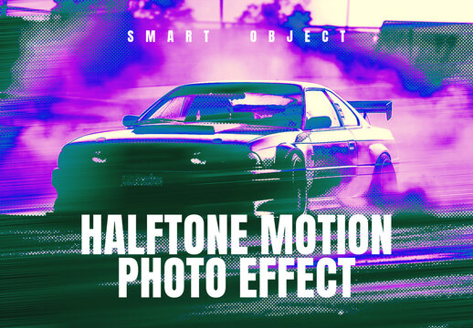 Halftone Motion Photo Effect Template