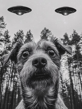 Whimsical Alien Invasion: A Dog's Perspective