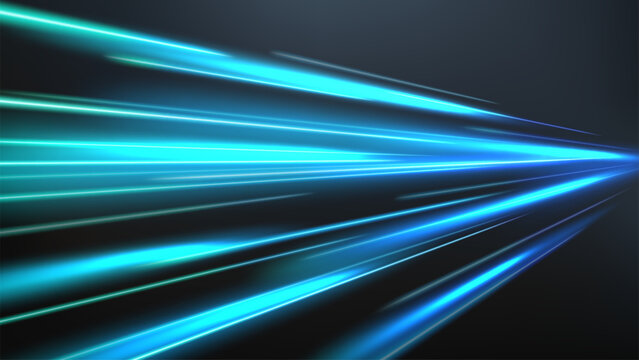Light Speed Blue Streaks, Vector Illustration