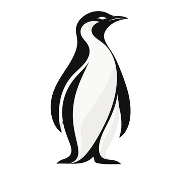 Penguin Silhouette Standing Upright