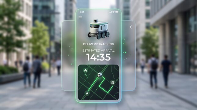 Glassmorphism Last Mile Delivery Tracking App UI