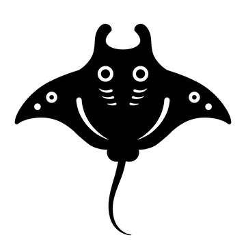 Modern Minimalist Black Stingray Elegant