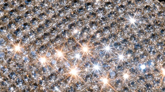 Diamonds and jewels glittering with light and sparkle