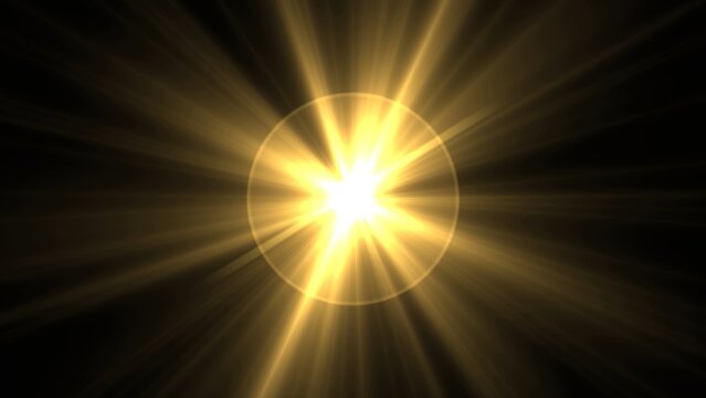 Radiant golden light bursts from central point