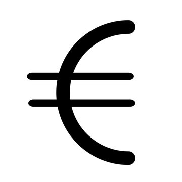 Euro Currency Symbol Line Icon ecommerce icons