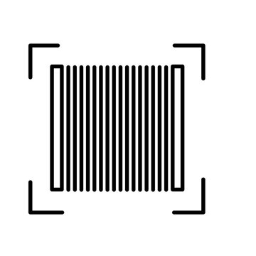Barcode Scanner Frame Icon  Product Code Scanning Vector Line Art ecommerce icons