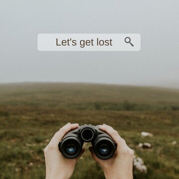 Let's get lost Instagram post template