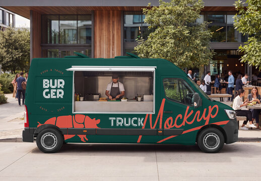 Food Van PSD Mockups