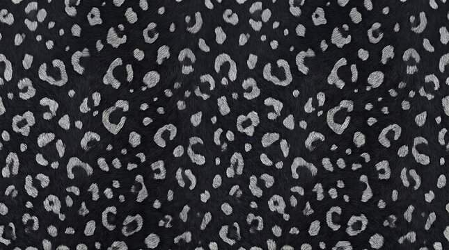 seamless repeating cheetah print pattern with silver gray spots