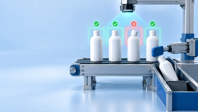 Automated quality control system identifying and rejecting defective products on an intelligent production line