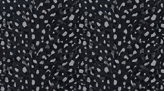 seamless repeating cheetah print pattern with silver gray spots and dark graphite color