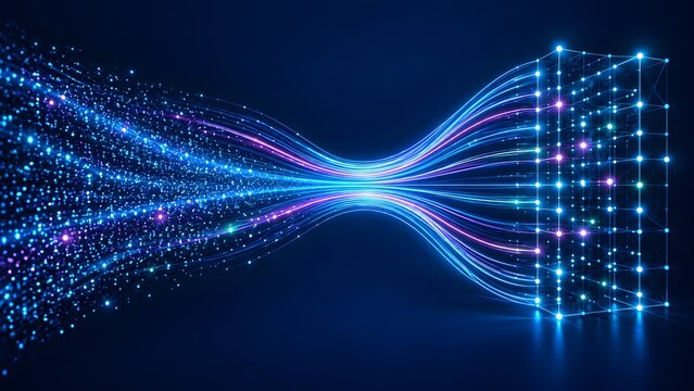 Big Data Stream Converging Chaotic Information Particles into Structured Cubic Network Architecture