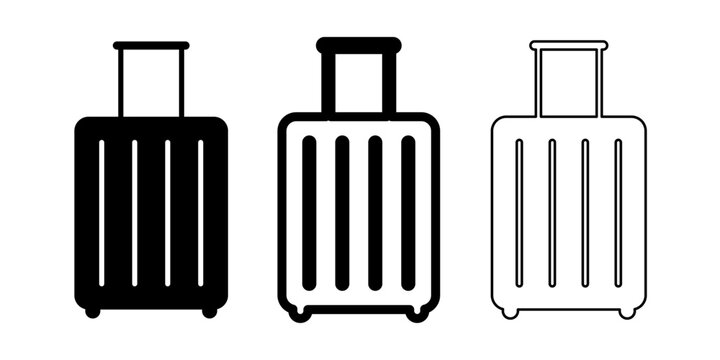 Suitcase icon set vector design
