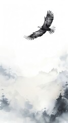 Fototapeta premium Flying eagle vulture condor animal.