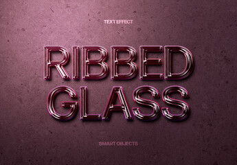 Pink Ribbed Glass Text Effect For Poster And Social Media Design