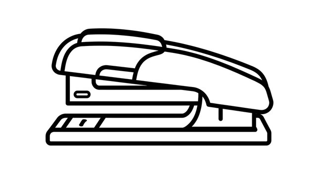 Office Stapler Vector Line Art Set