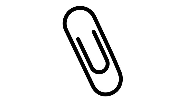 Paper Clip, Briefcase, and Office Stapler Vector Line Art Set