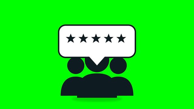 Animated Customer Review Rating Stars Feedback Survey Ui Element Animation Motion Graphic Loop Featuring Professional Design Elements for Digital Media and Corporate Presentations