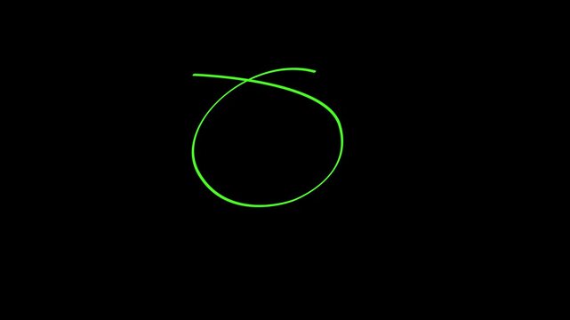 Seamless loop of glowing green circular arrow spinning for user interface navigation and motion design