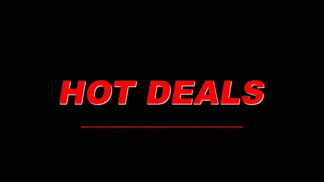 Animated Red Hot Deals Promotional Graphic Motion