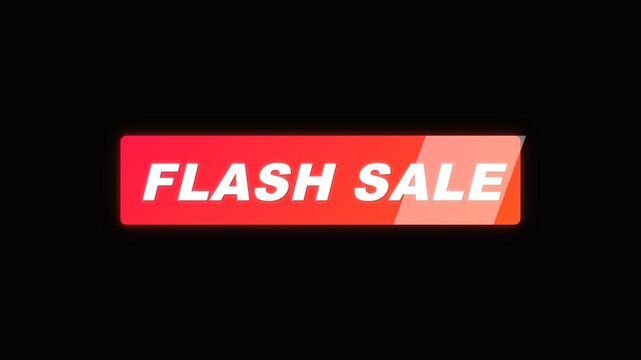Dynamic Red Flash Sale Promotional Motion Graphic