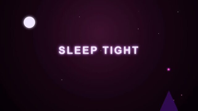 Sleep Tight Animated Text Graphic for Kids