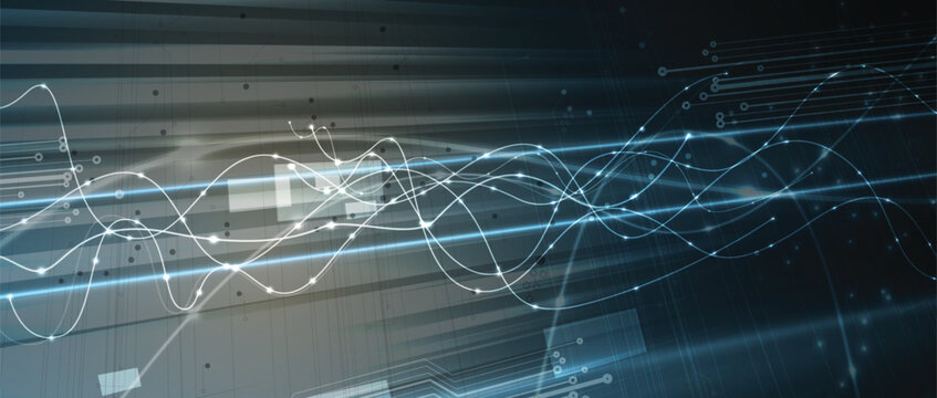 Scientists and genetic dna design, technology and science background