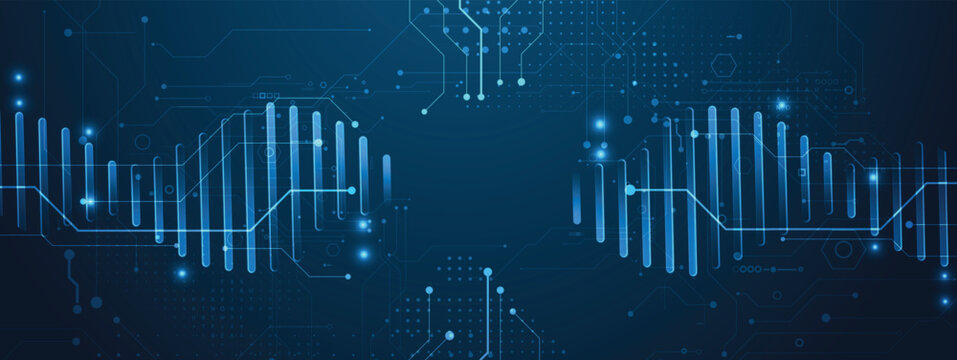 Scientists and genetic dna design, technology and science background
