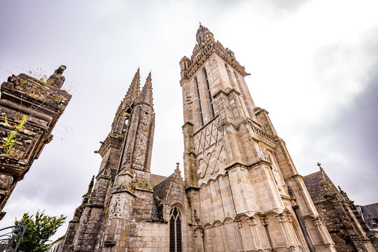 Parish close church of Pleyven, finistere, brittany, france