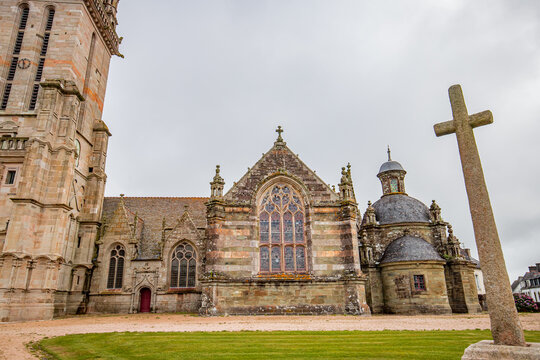 Parish close church of Pleyven, finistere, brittany, france