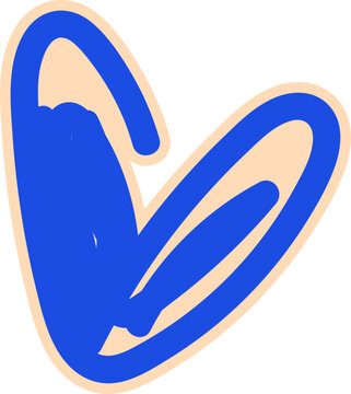 Heart Scribble Sticker