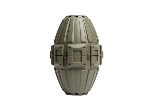Futuristic sci-fi grenade weapon on transparent background