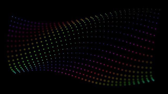 Abstract gradient dot wave motion background in neon colors