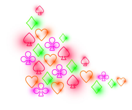 Neon Poker Border